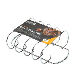 Zet spareribs netjes in je kamado met dit handige spareribs rek.