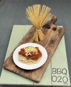 Heerlijke BBQ020 spaghetti, deze pastasaus is echt geweldig gemaakt op de BBQ
