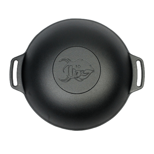 Gietijzeren geheel geëmailleerde wok pan. (1) - Emaille
